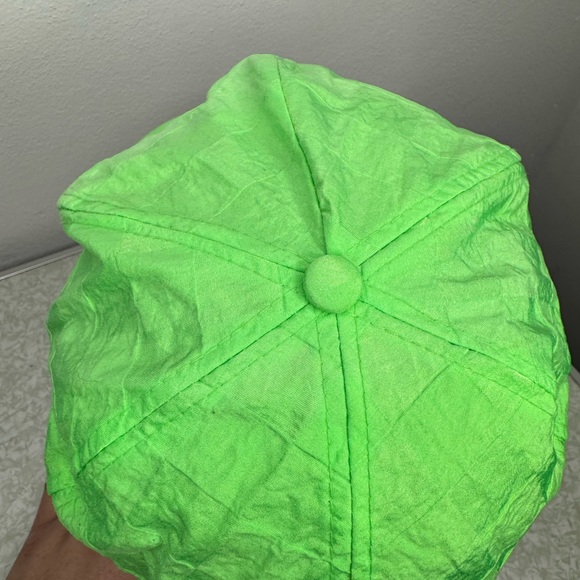 Vintage Timbers Pizza Green Neon Adjustable Zipper Strap Back Hat - Picture 7 of 10